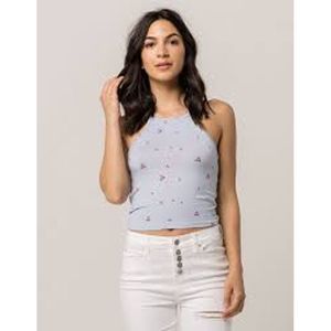 Full Tilt Ladies Halter top Cherry print Small